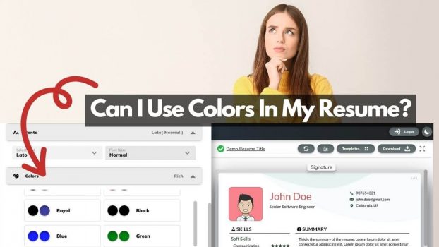 use colors on resumes