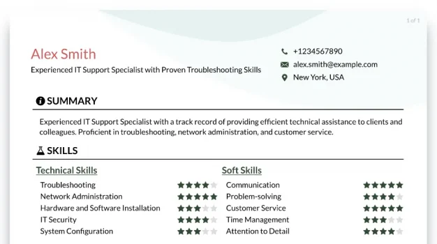 Experienced Skills for IT Support Specialists