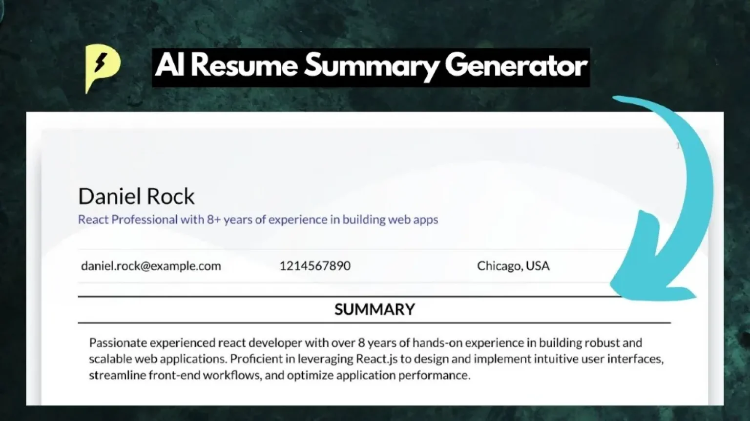 ai resume summary gererator tool free