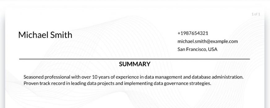 Data Management Analyst Career Objective Examples