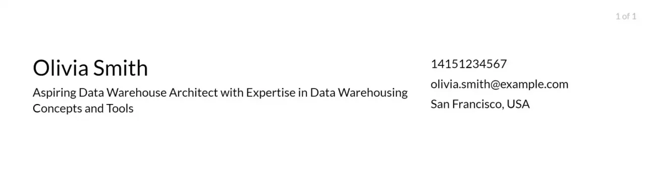 data warehouse architect headlines