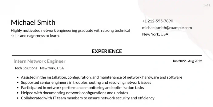 Entry-Level Network Engineer