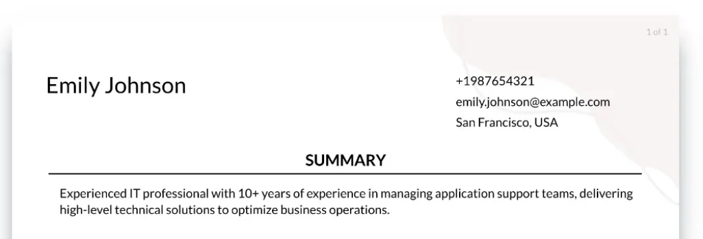 Senior application support manager resume objectives