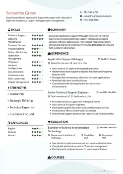 Senior Application Support Manager Resume example