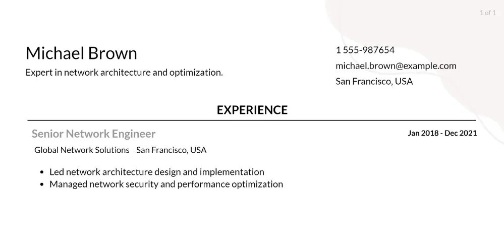 l2 network engineer resume responsibilities