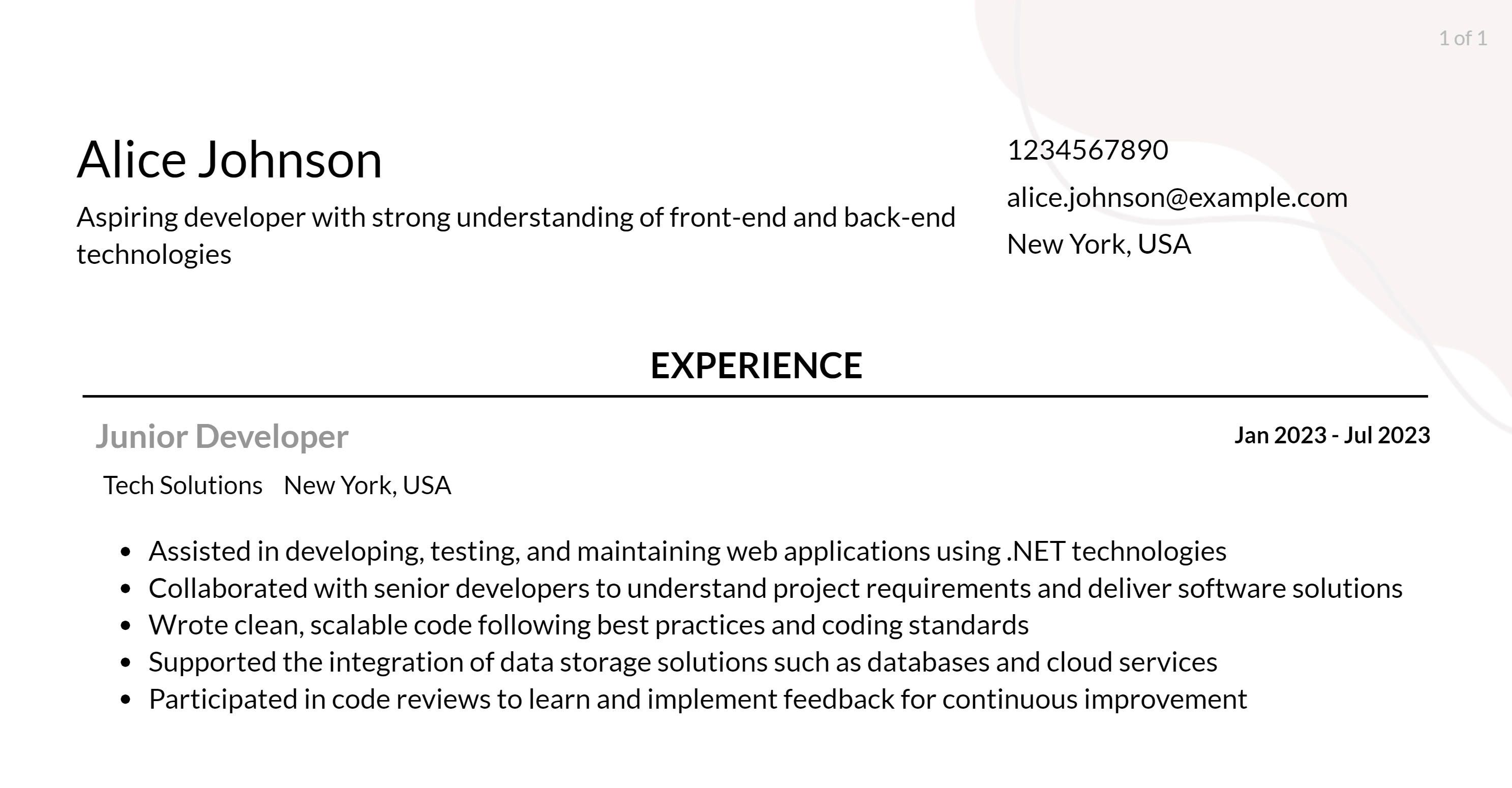 net full stack developer responsibilities