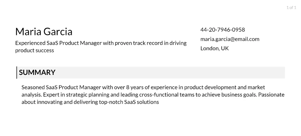 saas product manager objective