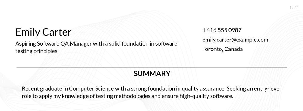 Software QA Manager