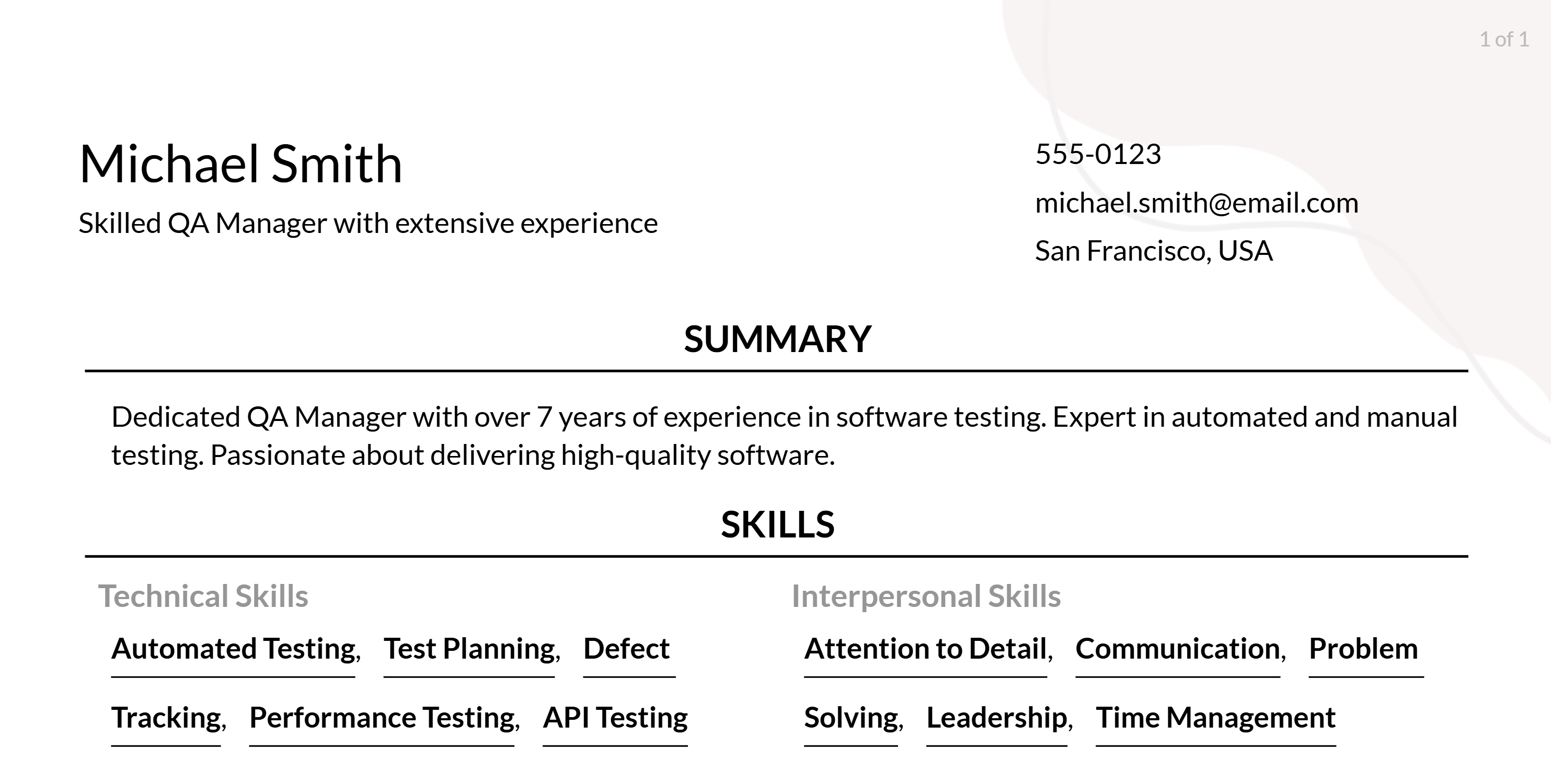 Software QA Manager