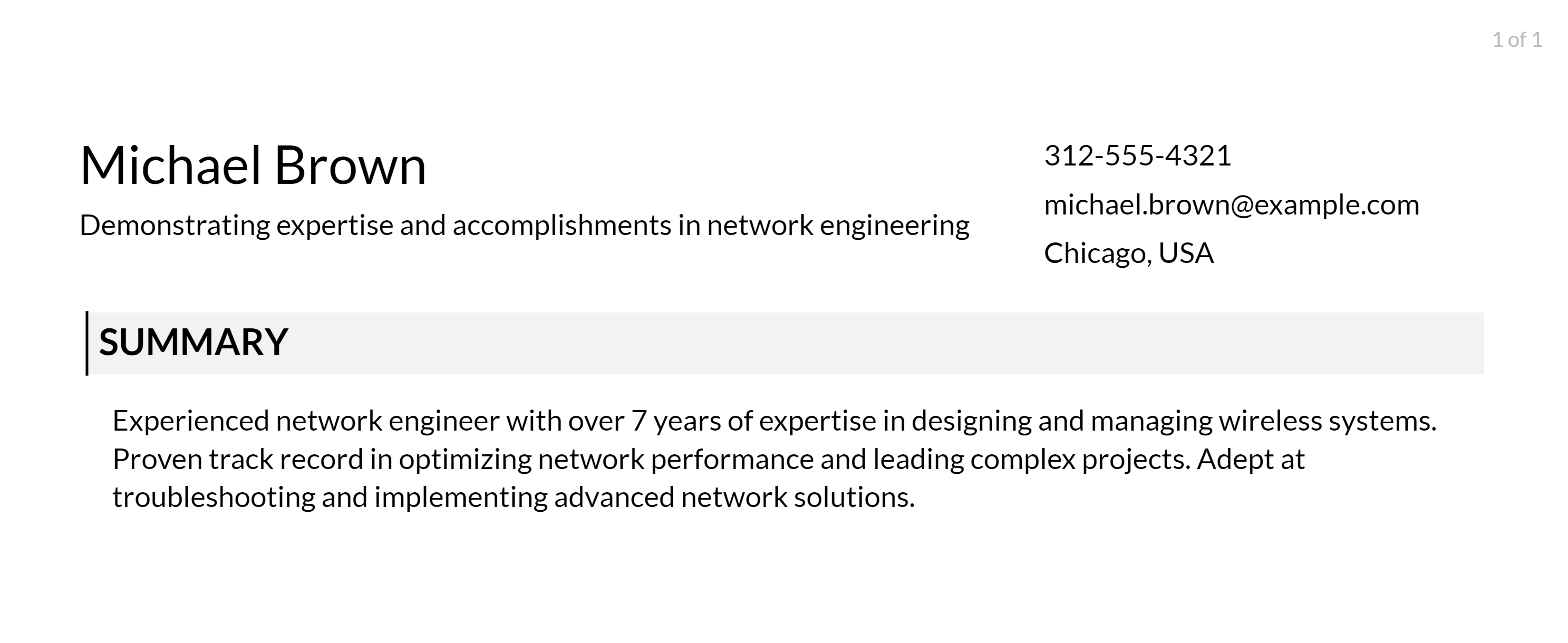 wireless network engineer resume objective