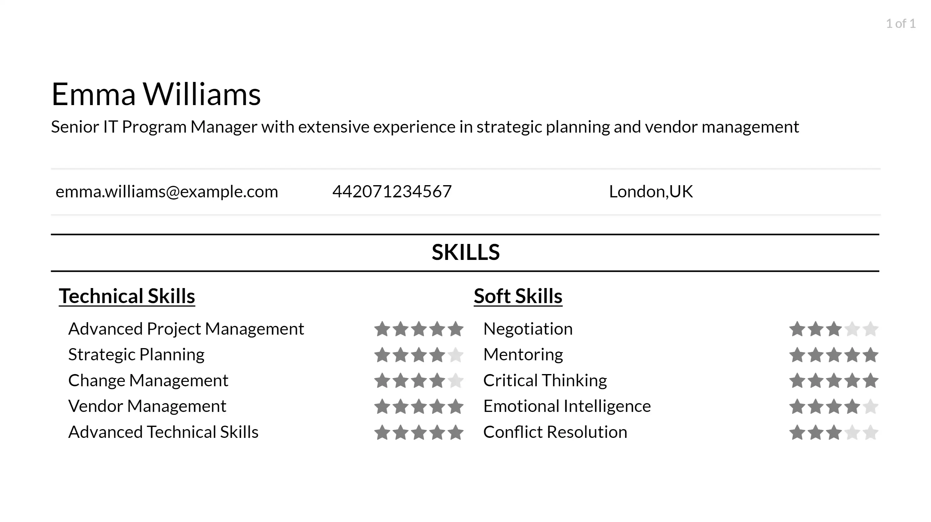 it program manager skills