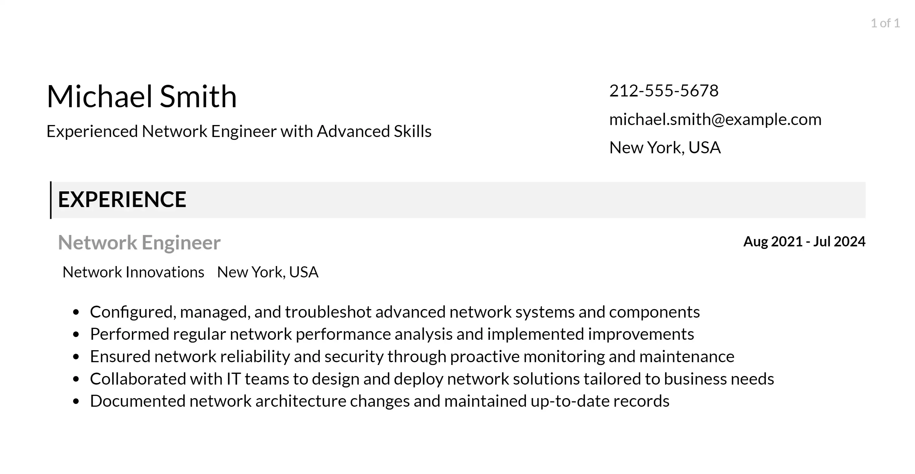 junior network engineer responsibilities