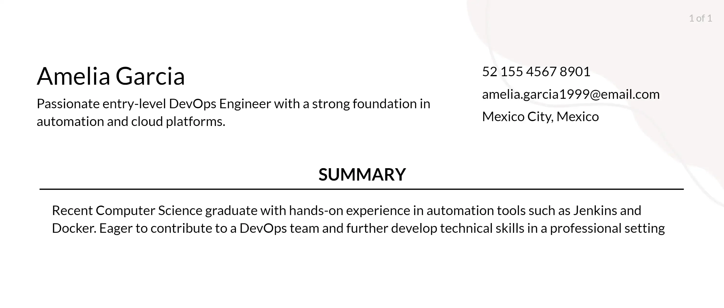 senior devops engineer objective