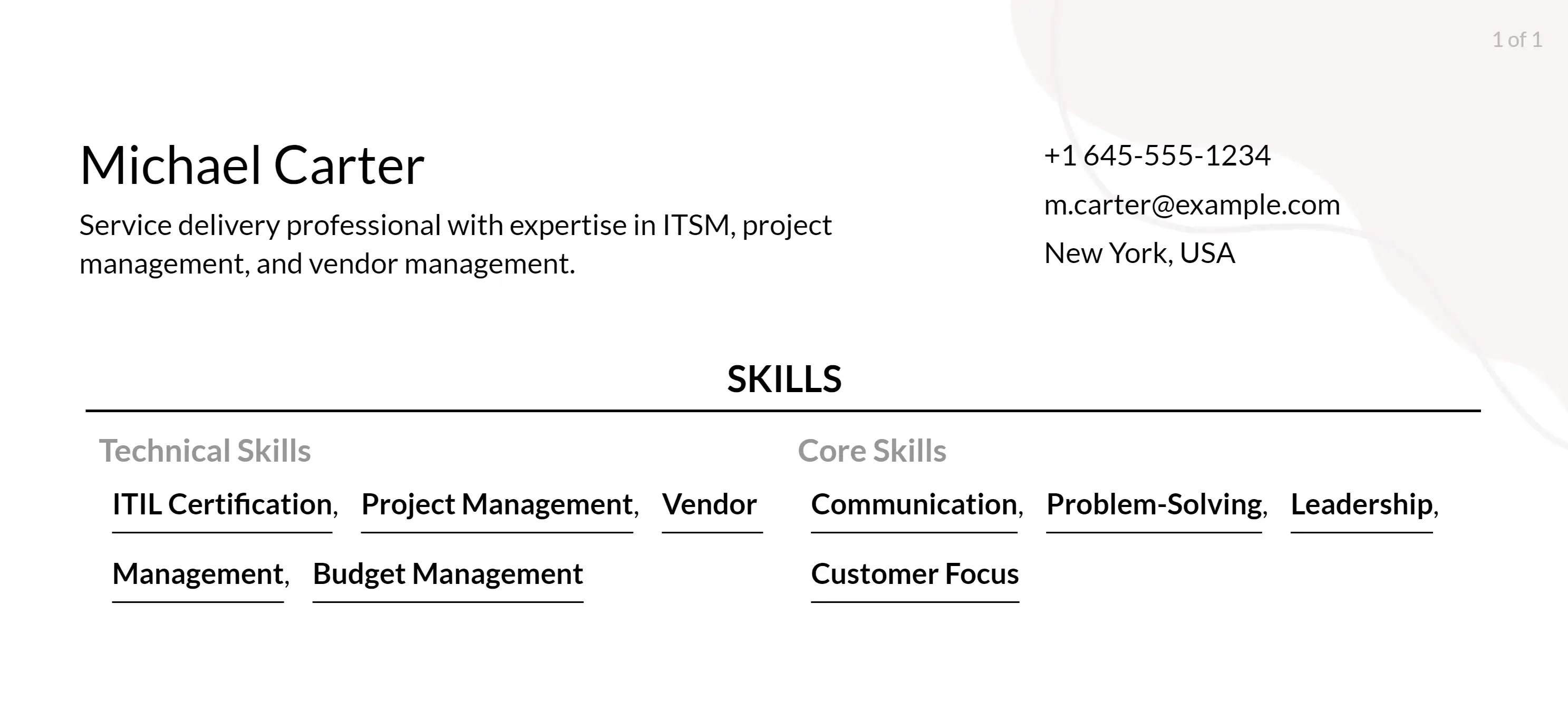 service delivery manager skills