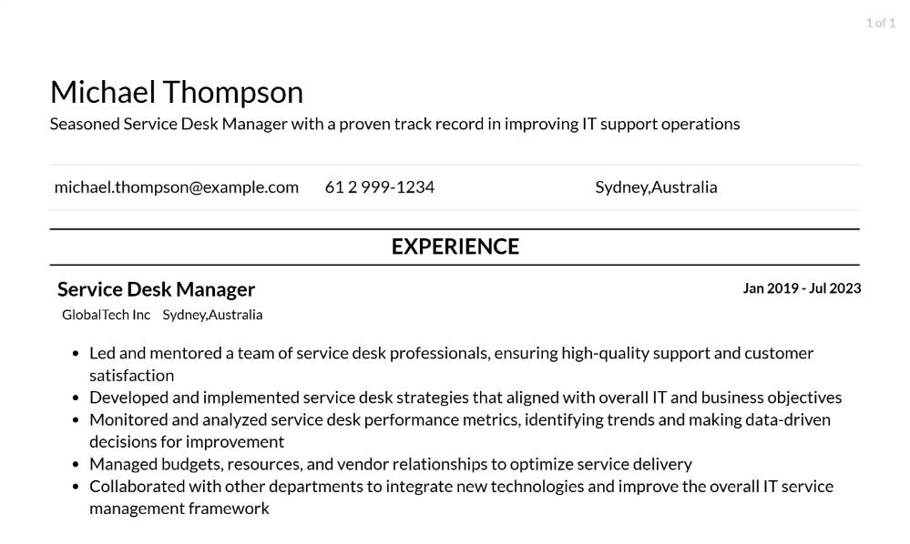 Service Desk Manager