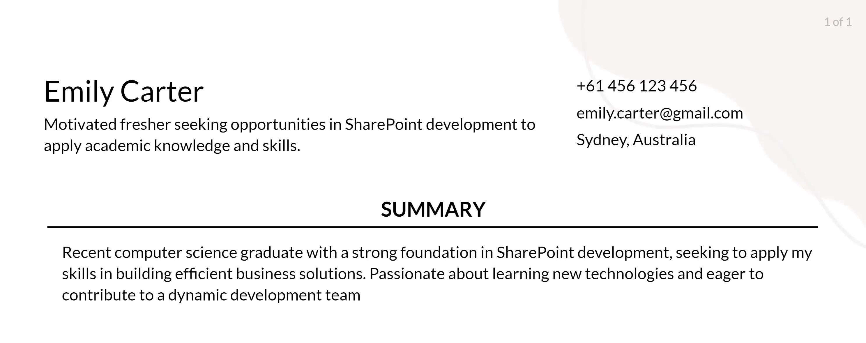 sharepoint developer objective