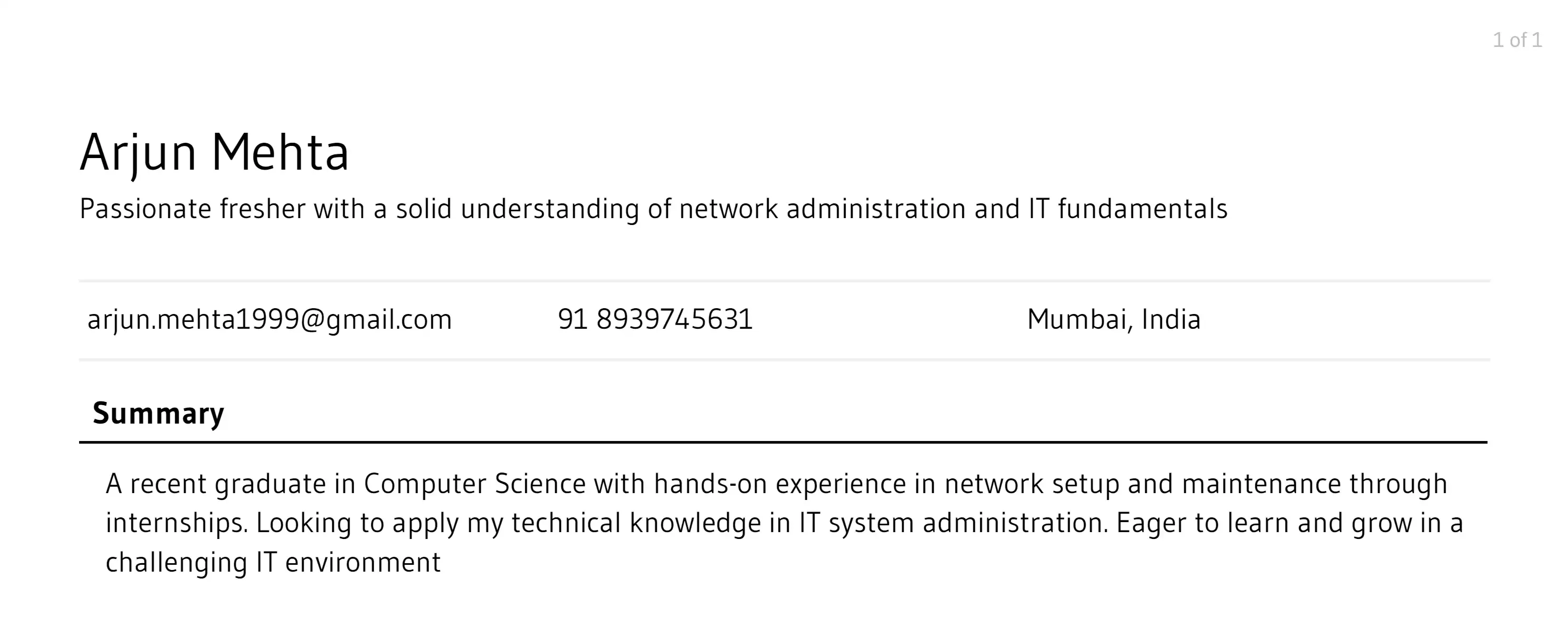 it system administrator objective