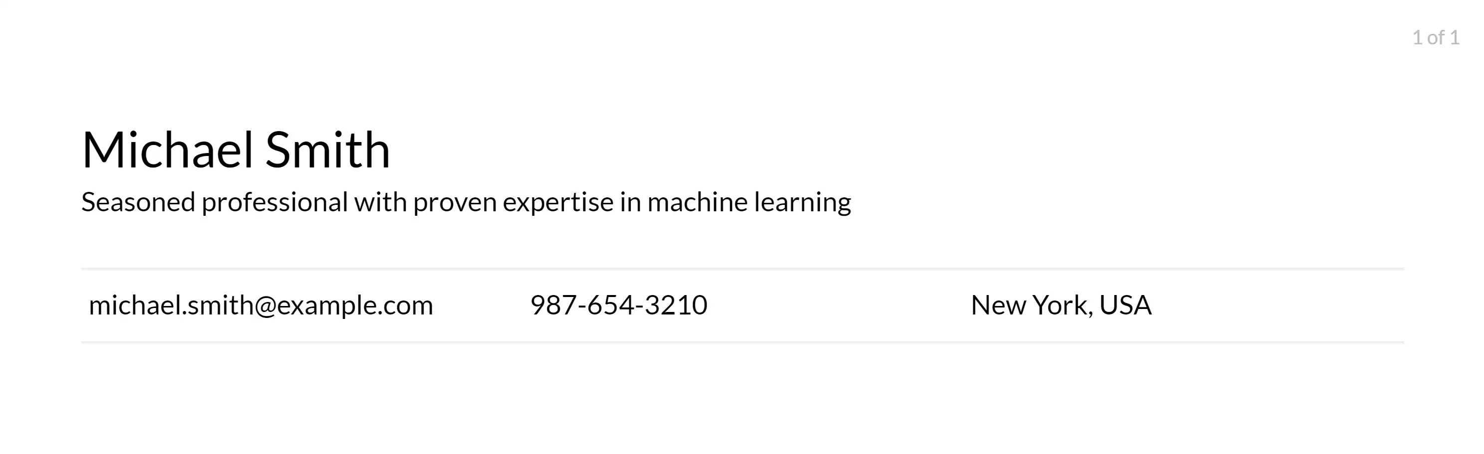 machine learning resume headlines