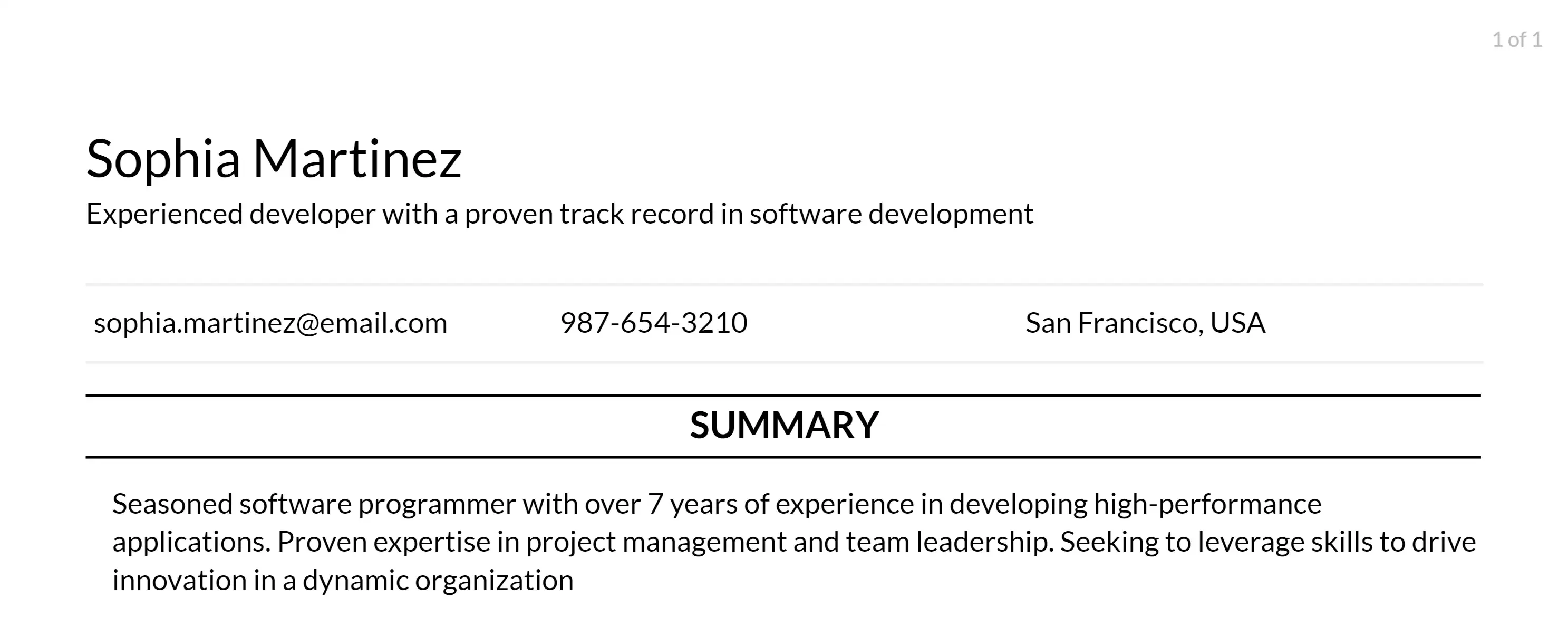 software programmer resume objective